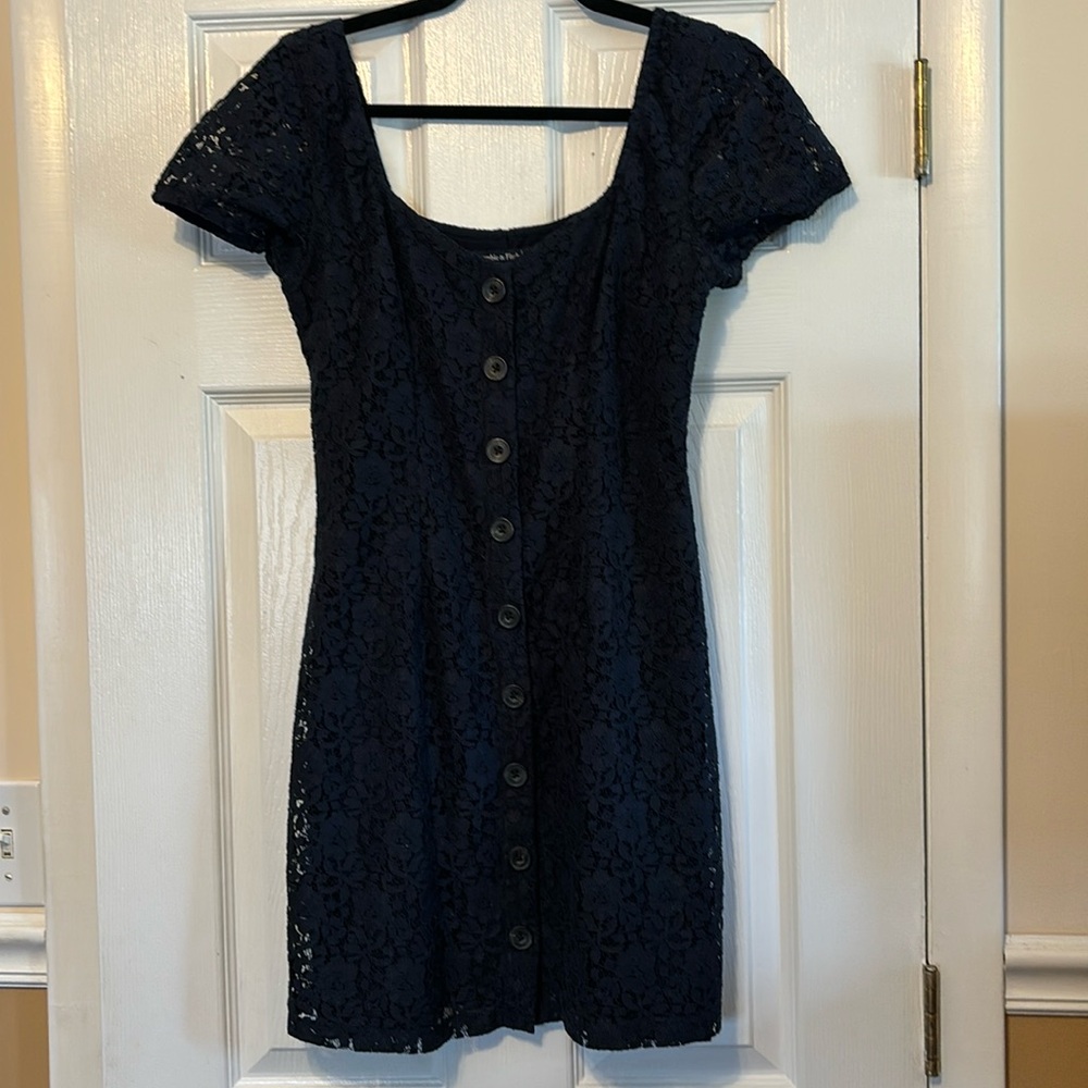 Navy Lace Abercrombie Mini Dress